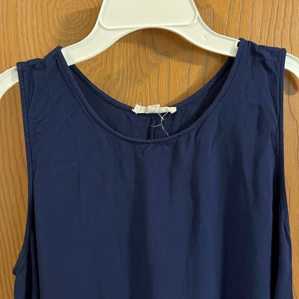 BB Dakota Kenmore Navy Blue Swing‎ Dress Medium - Picture 5 of 9